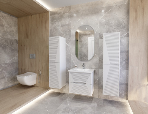 Тумба под раковину Caprigo Modo Terza 60 35611-SF027 подвесная цвет Белый