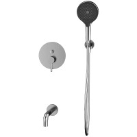 Смеситель для ванны Whitecross Y brushed nickel YSET06TOPNIB Брашированный никель латунь встраиваемый