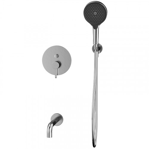 Смеситель для ванны Whitecross Y brushed nickel YSET06TOPNIB Брашированный никель латунь встраиваемый