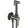 Гигиенический душ со смесителем AQUAme Siena AQM6217GM Оружейный металл латунь встраиваемый