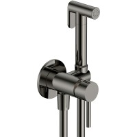 Гигиенический душ со смесителем AQUAme Siena AQM6217GM Оружейный металл латунь встраиваемый