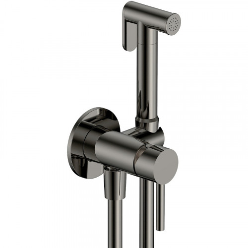 Гигиенический душ со смесителем AQUAme Siena AQM6217GM Оружейный металл латунь встраиваемый