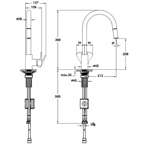 Смеситель для кухни Vitra Flow Soft A43445EXP Хром