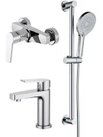 Комплект смесителей Aquatek Лугано AQ1731CR цвет Хром