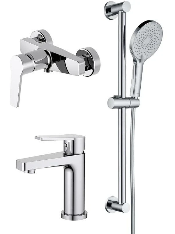 Комплект смесителей Aquatek Лугано AQ1731CR цвет Хром