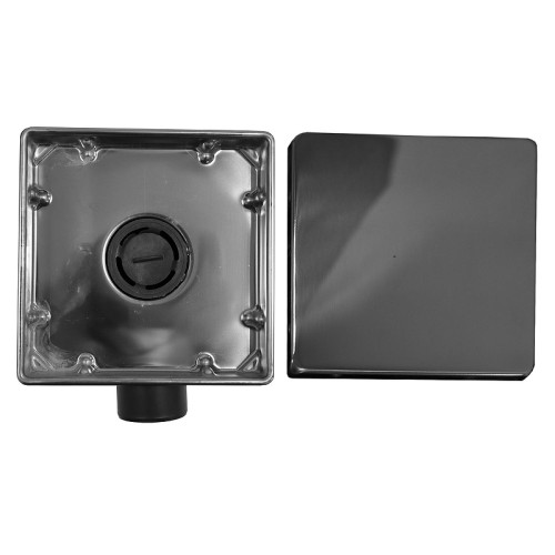 Душевой трап Loranto Libra 150х150 3065.0Y050K.015.1 с решеткой цвет Нержавеющая сталь / под плитку