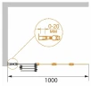 Шторка на ванну Cezares Pratico 100 PRATICO-V-4-100/140-C-Cr профиль Хром стекло прозрачное