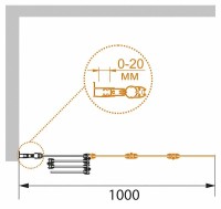 Шторка на ванну Cezares Pratico 100 PRATICO-V-4-100/140-C-Cr профиль Хром стекло прозрачное