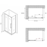 Душевой уголок Abber Schwarzer Diamant 150x60 AG30150H-S60 профиль Хром стекло прозрачное