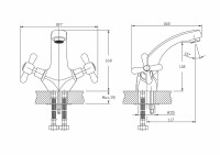 Смеситель для раковины Haiba HB1025 Хром