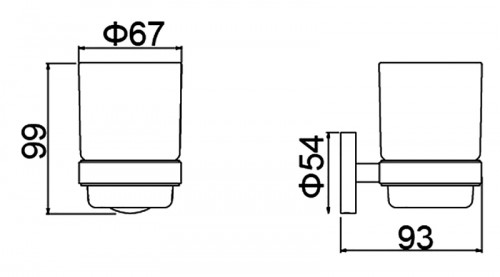 Стакан для зубных щеток Timo Saona 13031/03 Черный