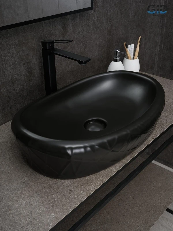 Раковина-чаша Gid Creativo 60 Bm777 53357 цвет Черный матовый