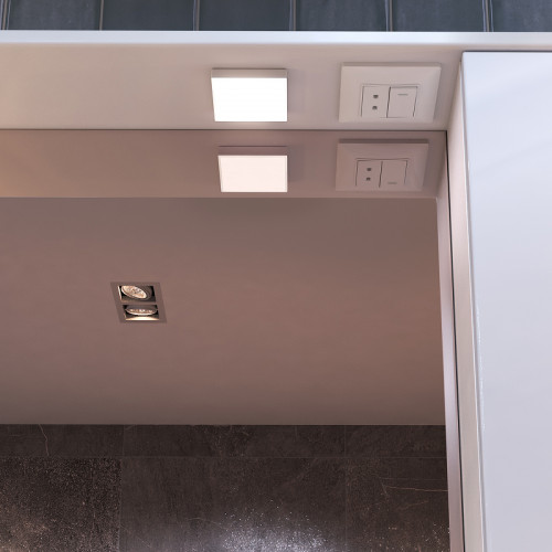 Зеркало со шкафом Vigo Callao 70 R z.CAL.70.R.El с подсветкой Белое МДФ / ЛДСП, стекло