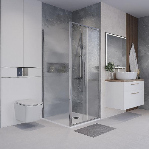 Душевая стенка Niagara Nova 80 NG-CH80-34 профиль Хром стекло шиншилла