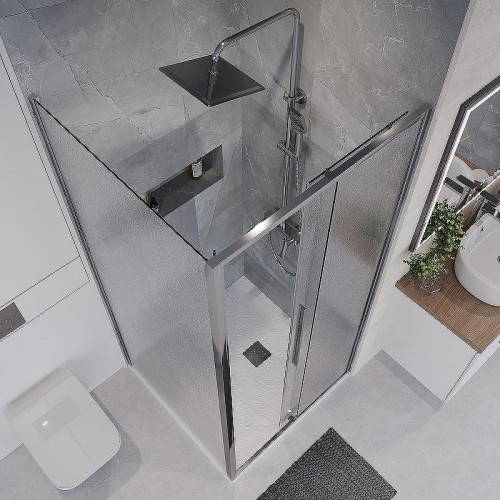 Душевая стенка Niagara Nova 80 NG-CH80-34 профиль Хром стекло шиншилла