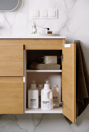 Тумба под раковину Aqwella Accent 90 L ACC0109LW подвесная Белая МДФ / ЛДСП