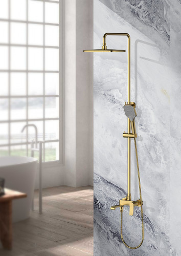 Душевая система Splenka S31.24.03 Золото матовое латунь на стену