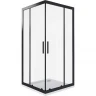 Душевой уголок Good Door Cofe CR-100-C-B 100x100 КФ00007 профиль Черный стекло прозрачное