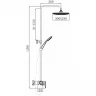 Душевая система Comforty FF074R-CMT 00-00004536 Черная латунь на стену
