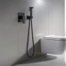 Гигиенический душ со смесителем Aquatek Либра AQ1619MB Черный матовый латунь встраиваемый