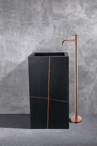 Смеситель для раковины Abber Wasser Kreis AF8140RG Розовое золото латунь на пол