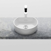 Раковина-чаша Ravak Moon 1С 40 XJN01300001 Белая искусственный камень (литьевой мрамор) накладная