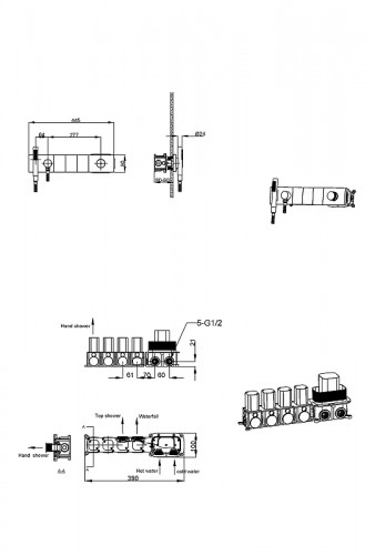 Смеситель для душа Boheme Zodiac 132-SYS-CR цвет Хром