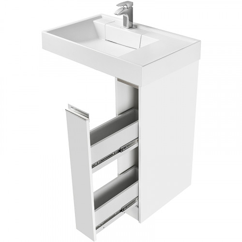 Тумба под раковину Aquaton Лондри 20 R 1A236101LH010 Белый глянец МДФ / ЛДСП
