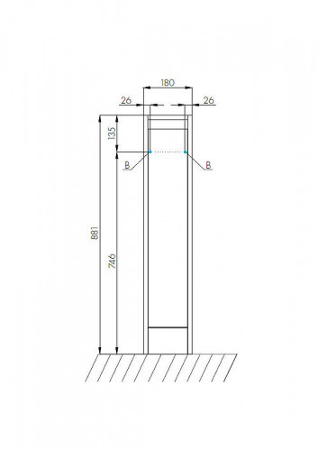 Тумба под раковину Aquaton Лондри 20 R 1A236101LH010 Белый глянец МДФ / ЛДСП