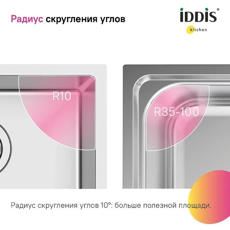 Кухонная мойка Iddis Prime 54 PRI54S0i77 Сатин нержавеющая сталь встраиваемый
