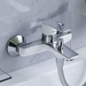 Смеситель для ванны Damixa Origin Elegance 841000000 Хром Белый латунь на стену