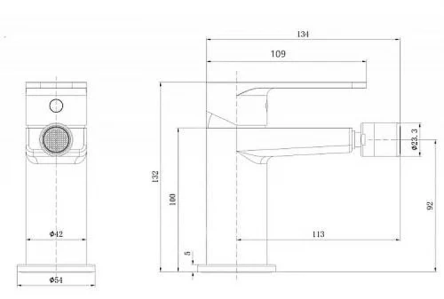 Смеситель для биде Splendy Rest RE207132K1BM цвет Черный матовый