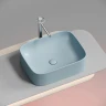 Раковина-чаша Ceramicanova Element 51 CN6052ML Голубая матовая фарфор накладная