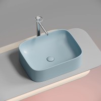Раковина-чаша Ceramicanova Element 51 CN6052ML Голубая матовая фарфор накладная