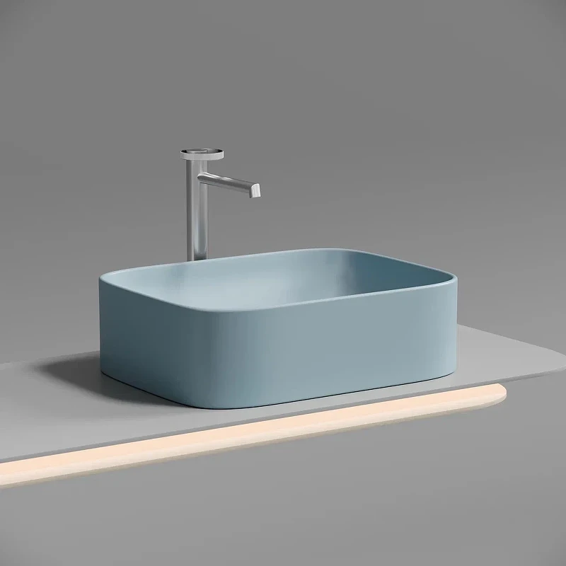 Раковина-чаша Ceramicanova Element 51 CN6052ML Голубая матовая фарфор накладная