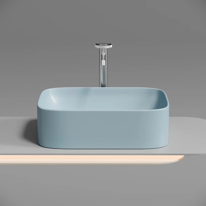 Раковина-чаша Ceramicanova Element 51 CN6052ML Голубая матовая фарфор накладная