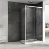 Душевой уголок Abber Schwarzer Diamant 140x50 AG30140H-S50 профиль Хром стекло прозрачное