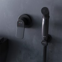 Гигиенический душ со смесителем AM.PM X-Joy F40H85A22 Черный латунь встраиваемый