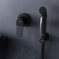 Гигиенический душ со смесителем AM.PM X-Joy F40H85A22 Черный латунь встраиваемый