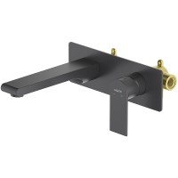 Смеситель для раковины Aquatek Лира AQ1413MB Черный матовый латунь встраиваемый