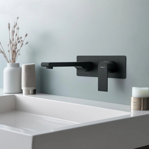 Смеситель для раковины Aquatek Лира AQ1413MB Черный матовый латунь встраиваемый