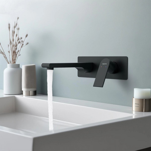 Смеситель для раковины Aquatek Лира AQ1413MB Черный матовый латунь встраиваемый