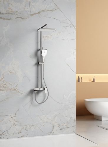 Душевая система Splenka S224.24.05 Сатин нержавеющая сталь на стену