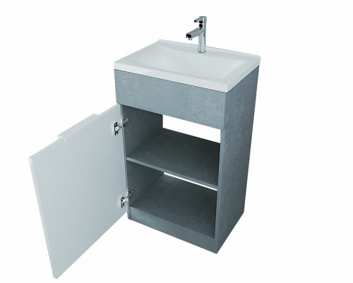 Тумба с раковиной 1MarKa Revo 50H У99085 Бетон светло-серый МДФ / ЛДСП