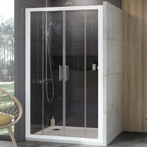 Душевая дверь Ravak 10° 10DP4 130 0ZKJ0100Z1 профиль Белый стекло Transparent