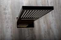 Душевая система Boheme Fusion 130-B Черная латунь на стену