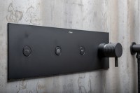 Душевая система Boheme Fusion 130-B Черная латунь на стену