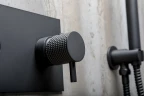 Душевая система Boheme Fusion 130-B Черная латунь на стену