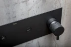 Душевая система Boheme Fusion 130-B Черная латунь на стену