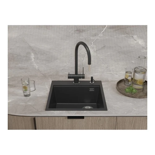 Кухонная мойка Rivelato Tesoro 50 TR-505-R antracite цвет Антрацит